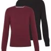 Pier One 2 Pack- Jersey De Punto - Black/Bordeaux -Pier One 0560ab89afbf4b329d7f552a3e377cae