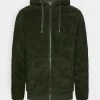 Pier One Borg Zip-Up Jacket - Forro Polar - Dark Green