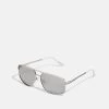 Pier One Unisex - Gafas De Sol - Silver-Coloured, Black -Pier One 1103c68edb364b7cbf3808eb9b09d166