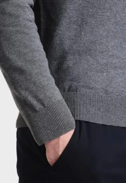 Pier One Chaqueta De Punto - Dark Grey Melange -Pier One 1248d35da7cb41e3bdbc2fab1f01cdef