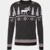 Pier One Wintery Christmas Jumper- Jersey De Punto - Black -Pier One 1f29e5003384420ba463a74188a776d4