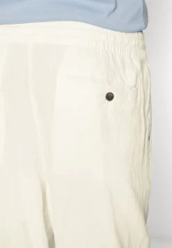Pier One Drawcord Trousers Linen Blend - Pantalones - White -Pier One 29249133ad174a51bb991d8322ba3448
