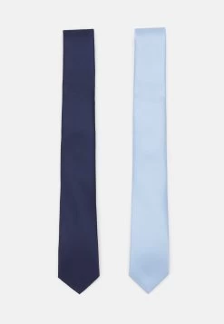 Pier One 2 Pack - Corbata - Dark Blue/Light Blue