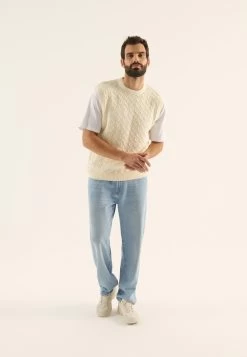 Pier One Jersey De Punto - Off-White -Pier One 3ccf4a99afdc4eac8366dc1ea7a5d98d