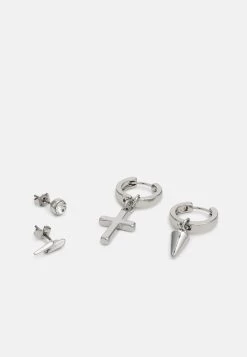 Pier One 3 Pack Unisex - Pendientes - Silver-Coloured -Pier One 3cd8712c5f384a889eb27469ebf636c4