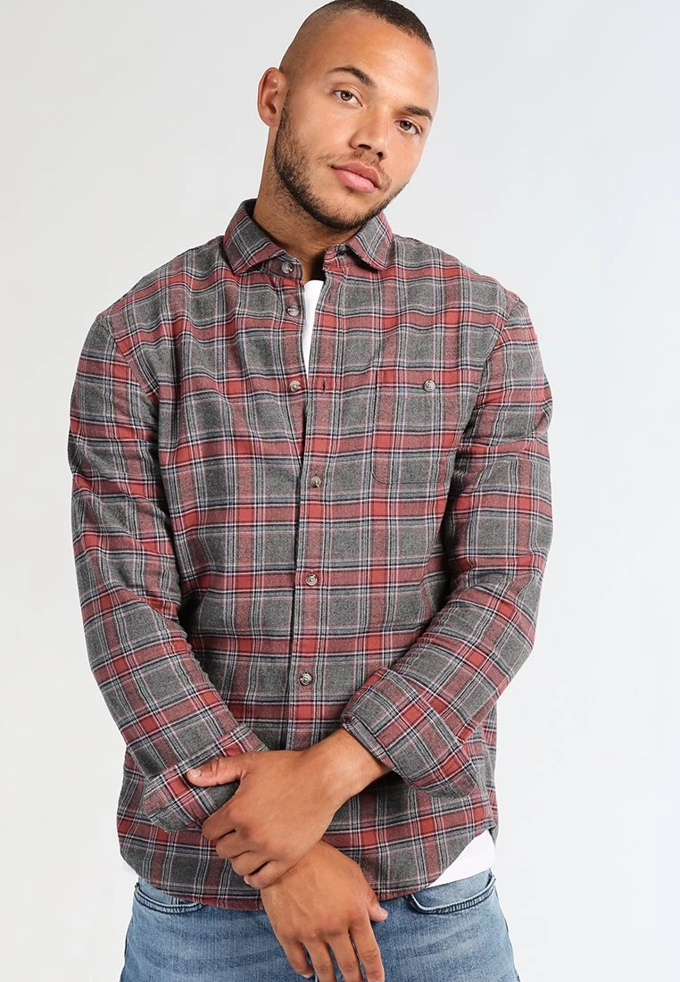 Pier One Camisa - Grey/Coral 3 Pier One Camisa - Grey/Coral