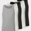 Pier One 5 Pack - Camiseta Interior - 802 - Black_102 - Grey_001 - White -Pier One 46f8a04670f84f6ca6219bf7d3fe27a4