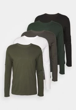 Pier One 5 Pack - Camiseta De Manga Larga - White/Dark Green/Light Green/Black 16 Pier One 5 Pack - Camiseta De Manga Larga - White/Dark Green/Light Green/Black -Pier One 4c3811fac32e4b768fcbe2cc292dd8b9