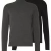 Pier One 2 Pack - Basic Turtleneck - Jersey De Punto - Black/Mottled Dark Grey -Pier One 564ded1d5c3c4890971ea33fb300ac4a