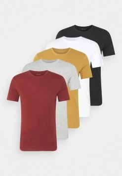 Pier One 5 Pack - Camiseta Básica - Brown/White/Black 18 Pier One 5 Pack - Camiseta Básica - Brown/White/Black -Pier One 5678841ae5a9410890b230c08f47da25