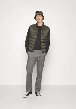 Pier One 5 Pack - Camiseta De Manga Larga - White/Dark Green/Light Green/Black