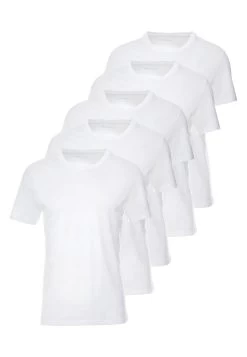 Pier One 5 Pack - Camiseta Básica - White