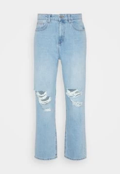Pier One Distress On Knees - Vaqueros Boyfriend - Light Blue Denim -Pier One 6c561d8272b94404a72faaf104617fd2