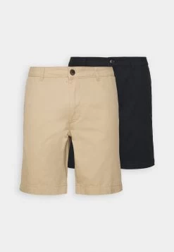 Pier One 2 Pack - Shorts - Tan/Black -Pier One 6d9aaab23c01455689a1f97d308c1dcf