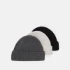 Pier One Unisex 3 Pack - Gorro - Black/Dark Grey/Off-White/ -Pier One 6ff45e637c064289bc89bdd981008db1