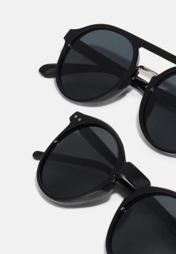 Pier One Unisex 2 Pack - Gafas De Sol - Black -Pier One 74d856a3cce342899219470f656bd803
