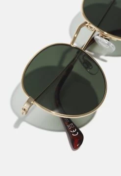 Pier One Unisex - Gafas De Sol - Gold-Coloured/Green -Pier One 757cc522f0d64d40943756228eeb0e2f