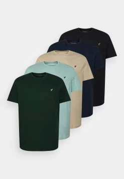 Pier One 5 Pack - Camiseta Básica - Dark Green/Beige/Light Blue 14 Pier One 5 Pack - Camiseta Básica - Dark Green/Beige/Light Blue -Pier One 7af36362bd71478faf64c035d446b9b1