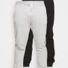 Pier One 2 Pack - Pantalones Deportivos - Black/Mottled Light Grey -Pier One 7c8b5507bf4c4d598319bfbdcf35bd8d