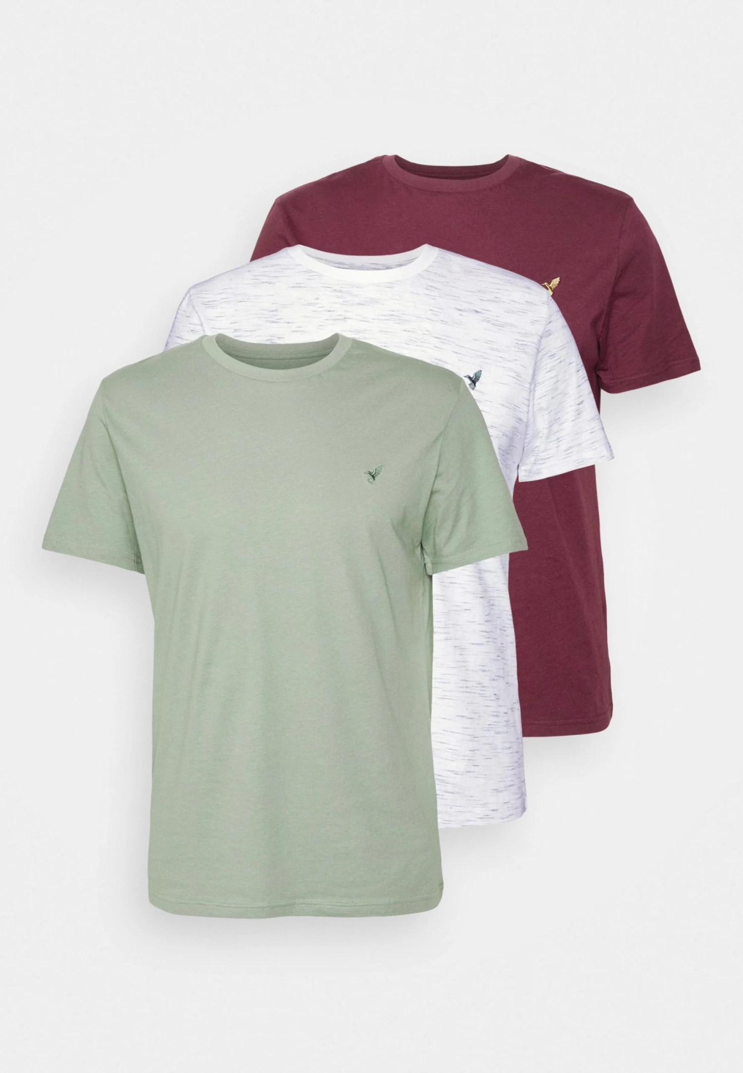 Pier One 3 Pack - Camiseta Básica - Off-White/Bordeaux/Mint 9 Pier One 3 Pack - Camiseta Básica - Off-White/Bordeaux/Mint - Imagen 7