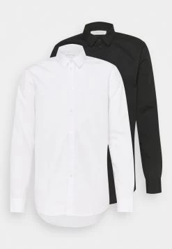 Pier One 2 Pack - Camisa Elegante - White/Black