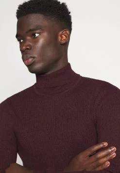 Pier One Muscle Fit Turtle - Jersey De Punto - Mottled Bordeaux -Pier One 87bc9746f3cd48c78886c3726b9971e1