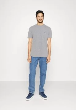 Pier One 3 Pack - Camiseta Básica - Mottled Light Grey/Pink/Black