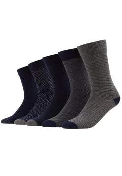 Pier One 5 Pack - Calcetines - Dark Blue/Mottled Grey