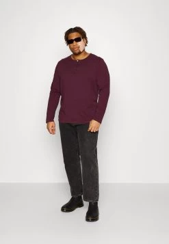 Pier One 2 Pack - Camiseta De Manga Larga - Dark Grey/Red