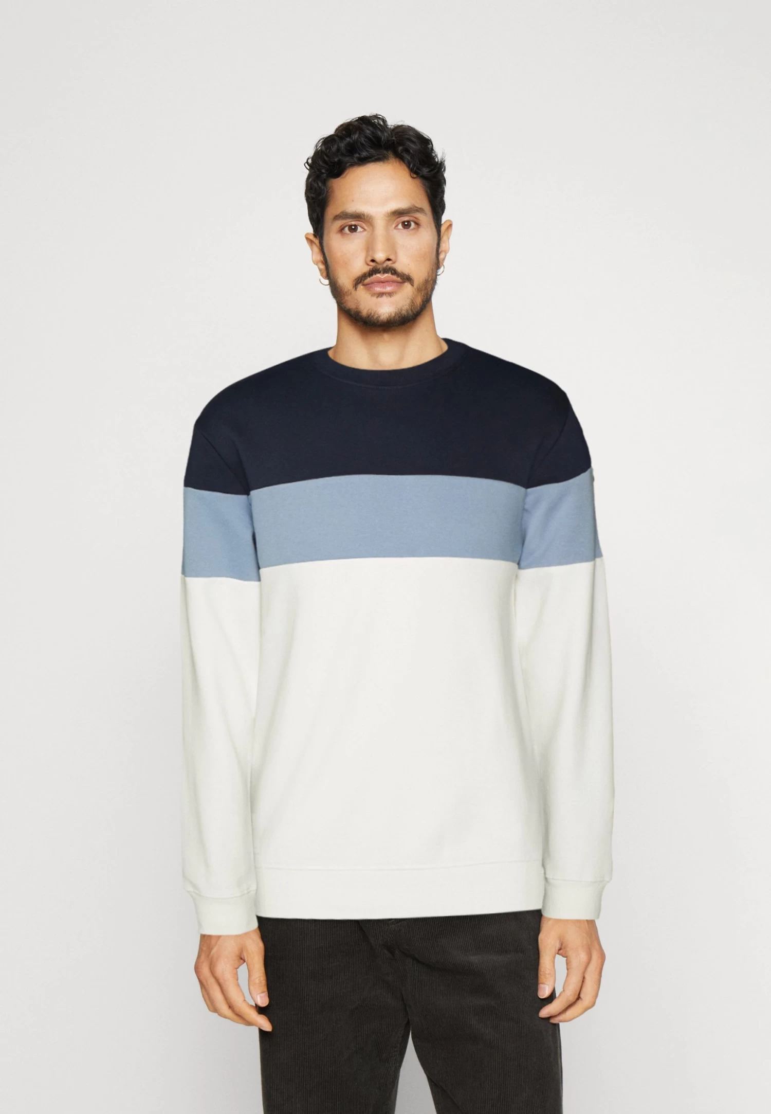 Pier One Sudadera - Blue/Off-White/Grey 3 Pier One Sudadera - Blue/Off-White/Grey