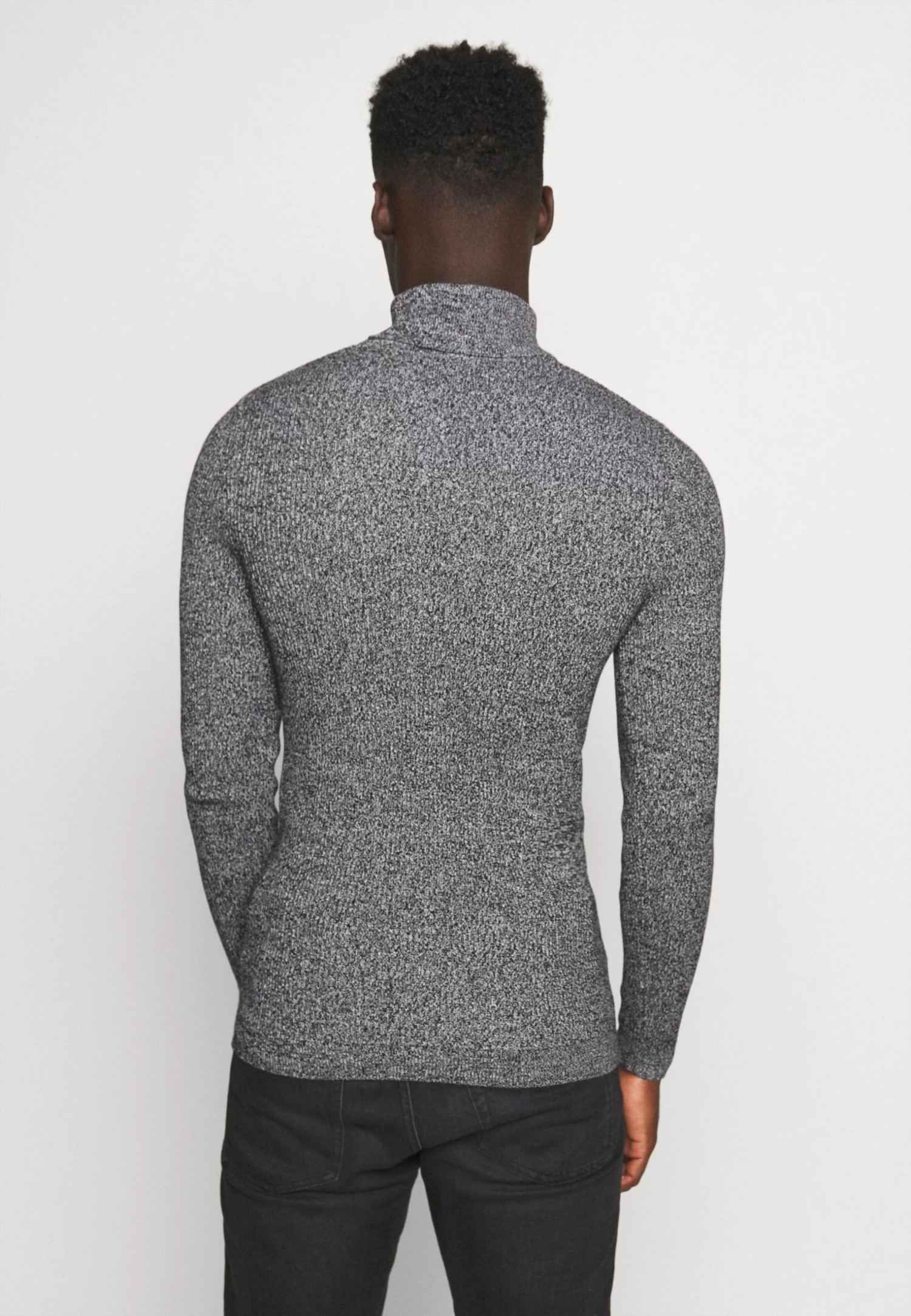 Pier One Muscle Fit Turtle - Jersey De Punto - Mottled Grey 5 Pier One Muscle Fit Turtle - Jersey De Punto - Mottled Grey - Imagen 3