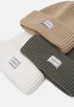 Pier One Unisex 3 Pack - Gorro - Beige/Green/White -Pier One c78d226f097e408aa23b2914e8a56ff4