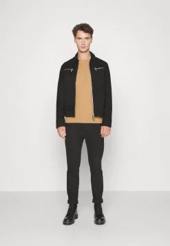 Pier One 5 Pack - Camiseta Básica - Dark Grey/White/Light Brown