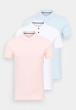 Pier One 3 Pack - Polo - White/Light Blue/Pink -Pier One e076d6446cf4456082c2304ae412145d