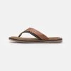 Pier One Leather - Sandalias De Dedo - Cognac