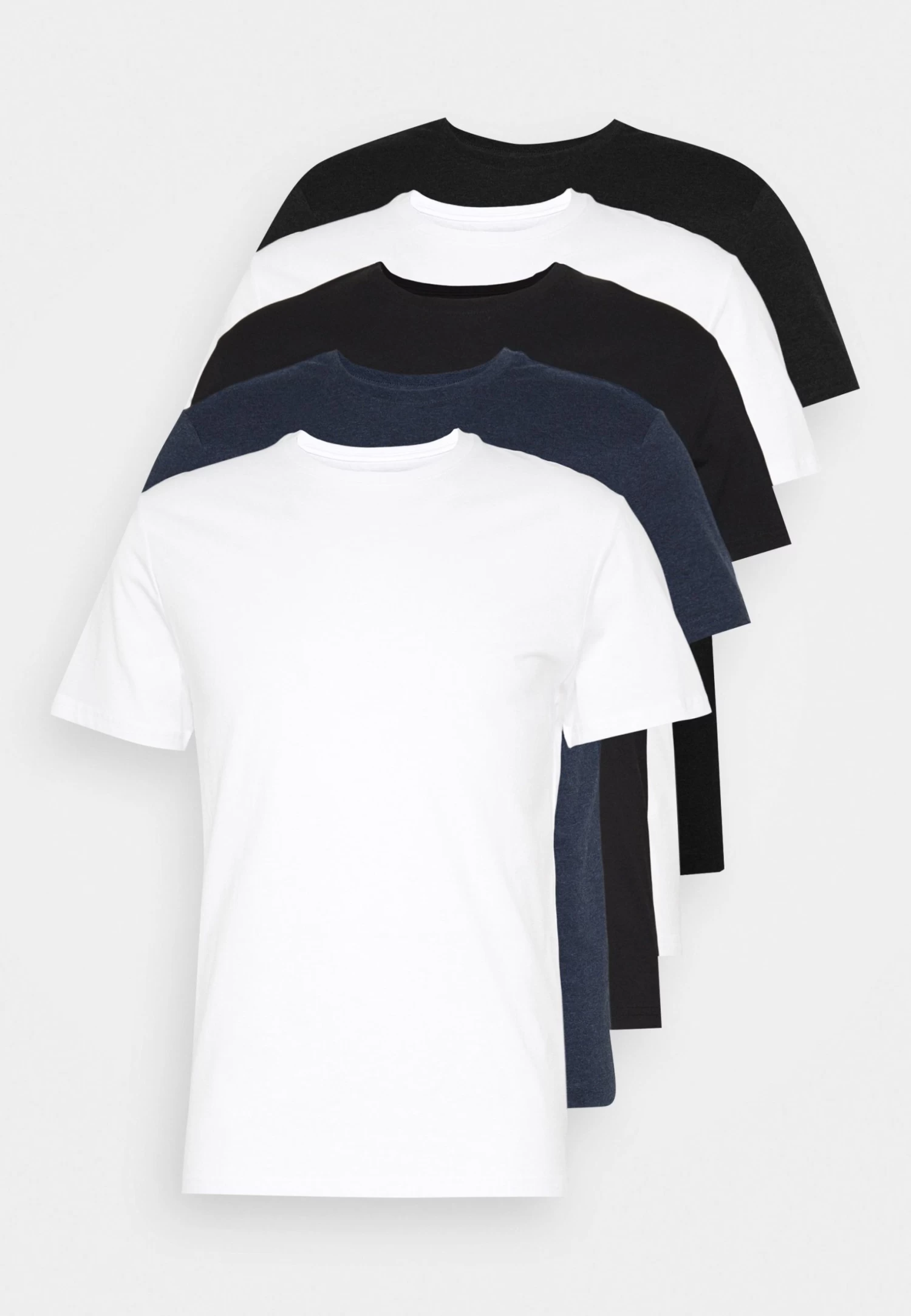 Pier One 5 Pack - Camiseta Básica - Black/White/Blue 6 Pier One 5 Pack - Camiseta Básica - Black/White/Blue - Imagen 4