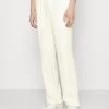 Pier One Drawcord Trousers Linen Blend - Pantalones - White