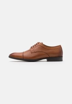 Pier One Leather - Zapatos Con Cordones - Cognac